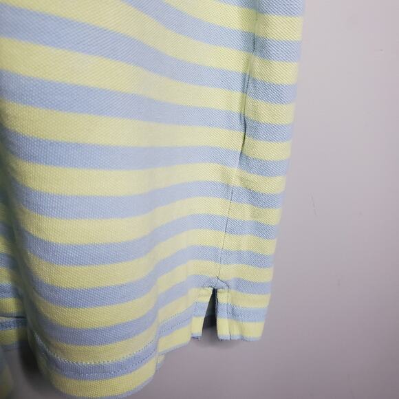 Vineyard Vines Men's 100% Cotton Polo Short Sleeve Shirt XL Striped Yellow Blue - Picture 7 of 12